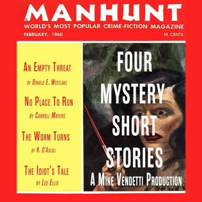 Four Mystery Short Stories from Manhunt Magazine Feb 1960